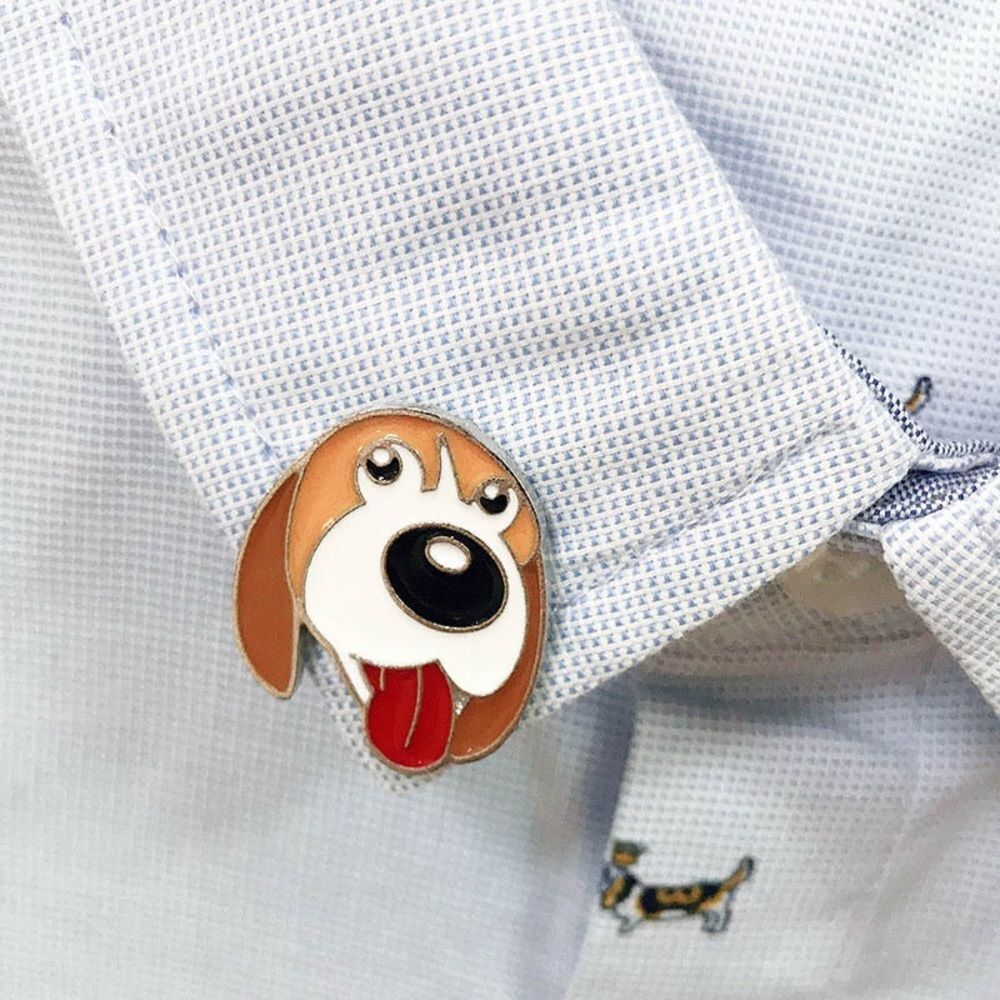 Cute Beagle Dog Enamel Pin – Cartoon Puppy Lapel Pin – Dog Lover Gift